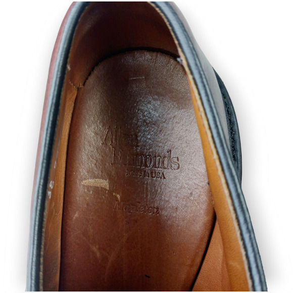 Allen Edmonds SZ 9.5 Mapleton Brown Lace Up Bicycle-Derby Style 7954 - Picture 8 of 9